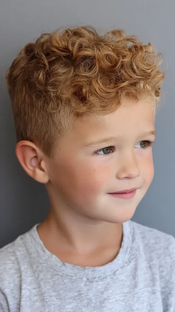  Curly Top with Short Sides