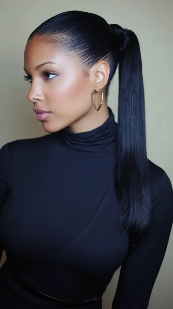 Double Sleek Ponytails