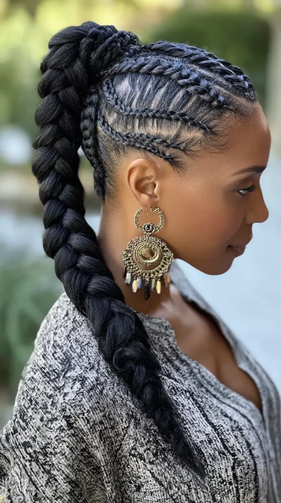 Feed-In Braided Ponytail