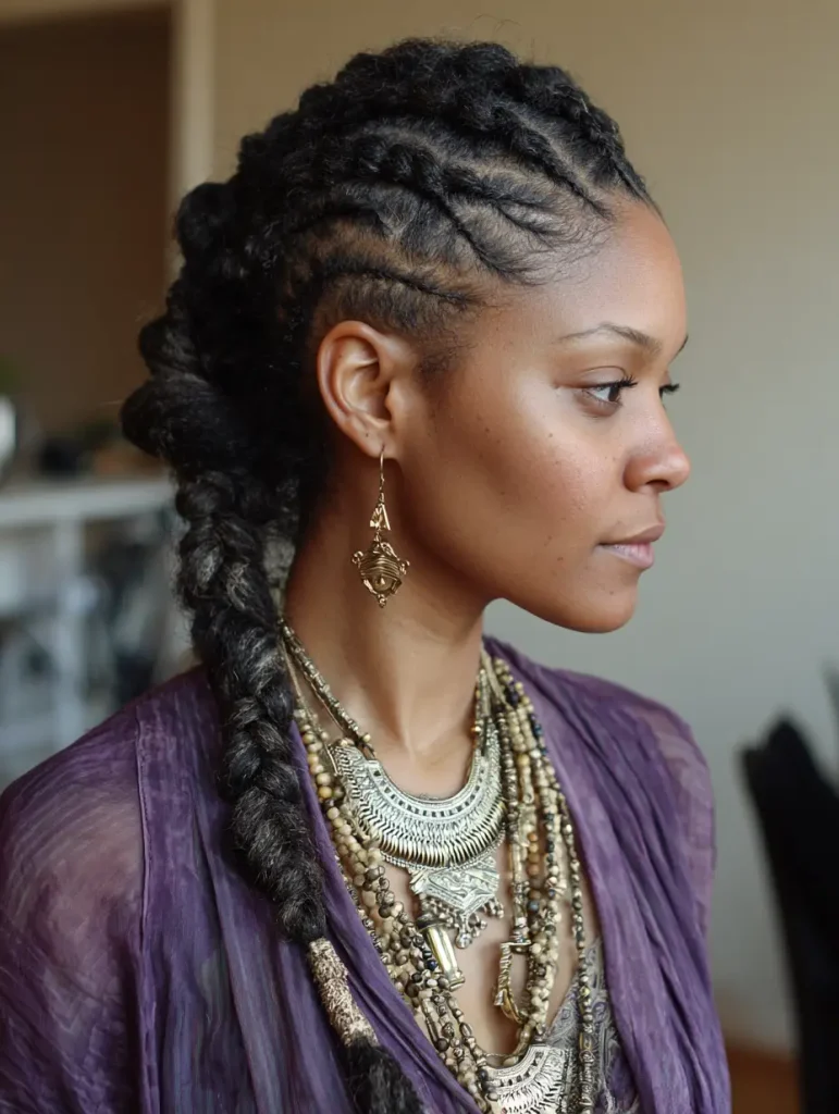 Goddess Cornrows with Twists