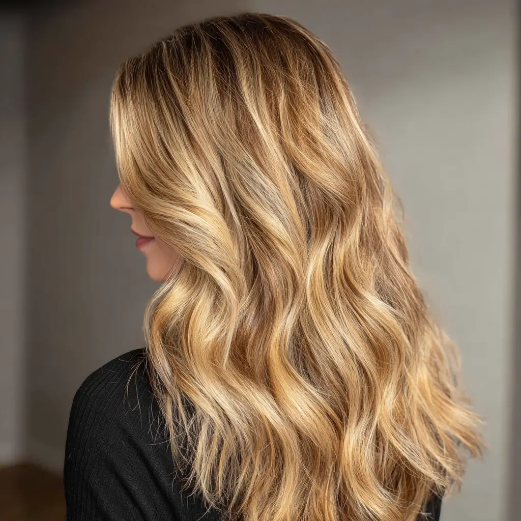 Golden Blonde with Lowlights