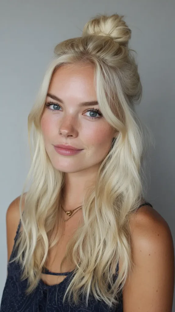 Half-Up Bun (aka The Hun)