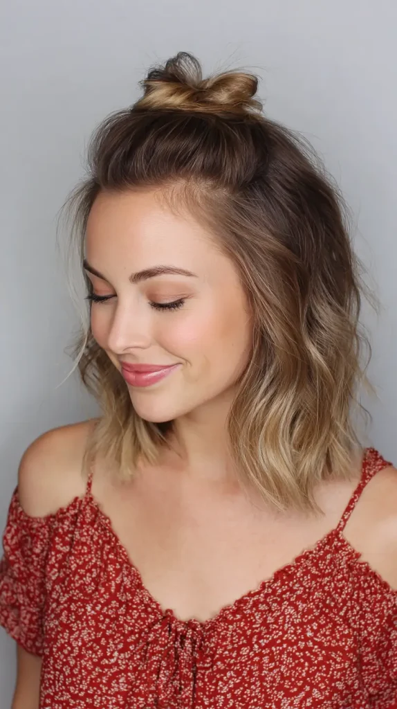 Half-Up Mini Bun