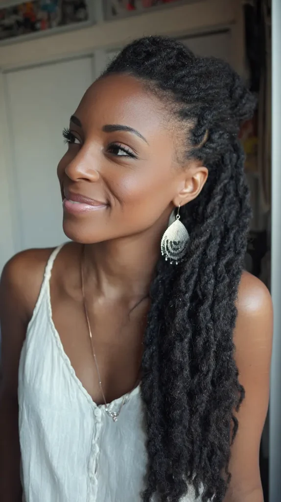  Half-Up with Marley Twists