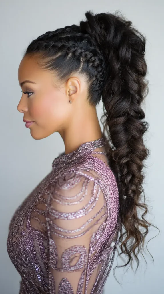 High Braided Ponytail