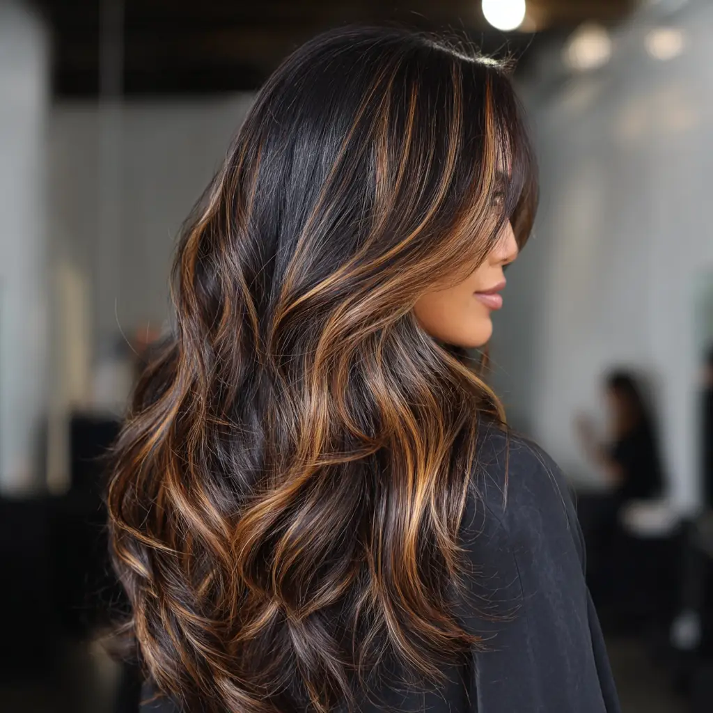 Jet Black with Warm Highlights