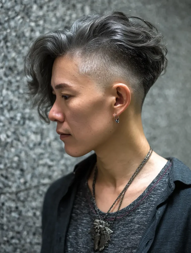 Korean Wolf Cut with Undercut