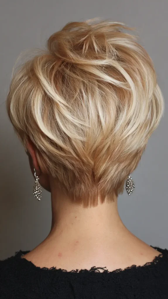 Layered Pixie with Crown Volume