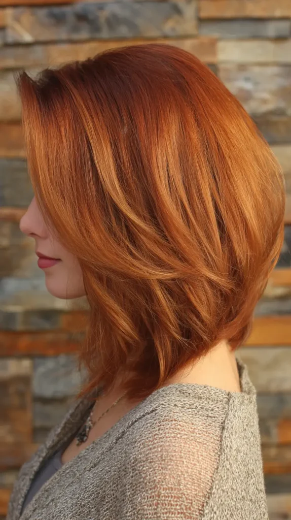 Long Inverted Bob with Blended Layers