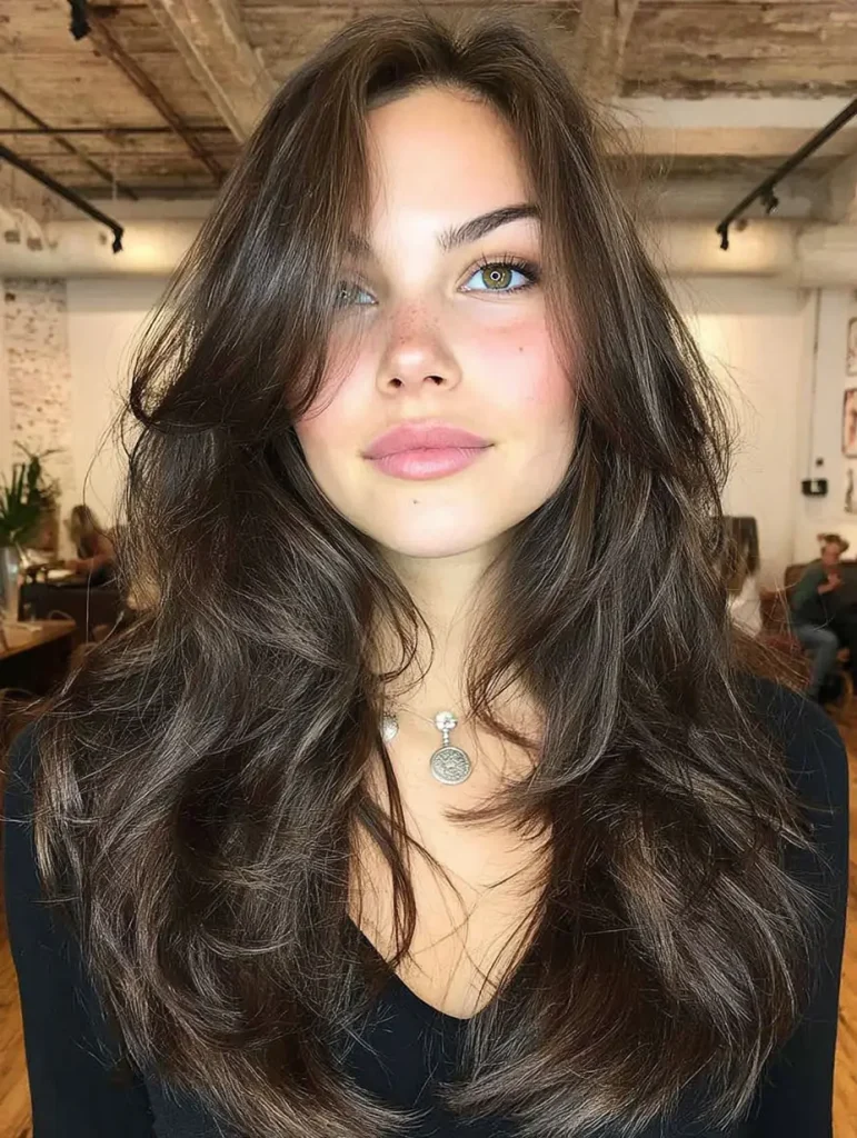 Long Layers with Face Framing