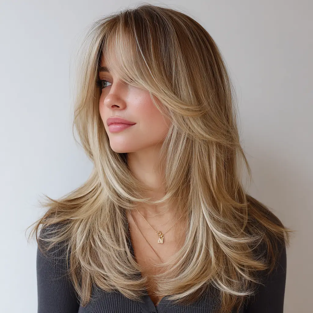 Long Layers with Face Framing