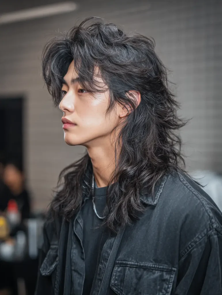 Long and Wavy Wolf Cut — Korean Wolf Cut