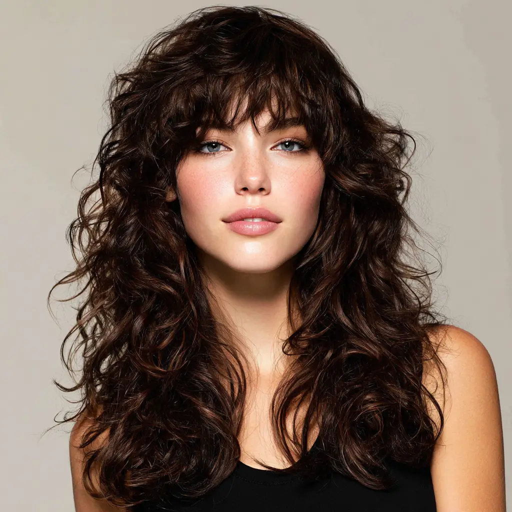 Long shag with curls