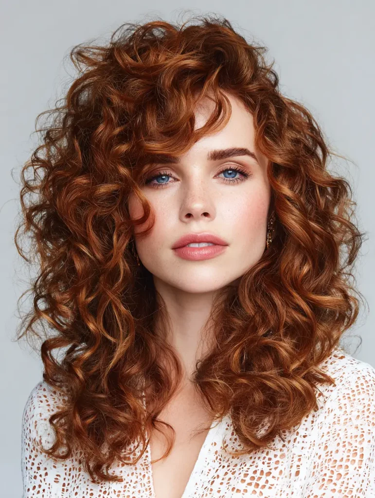 Loose Curls with Angled Layers