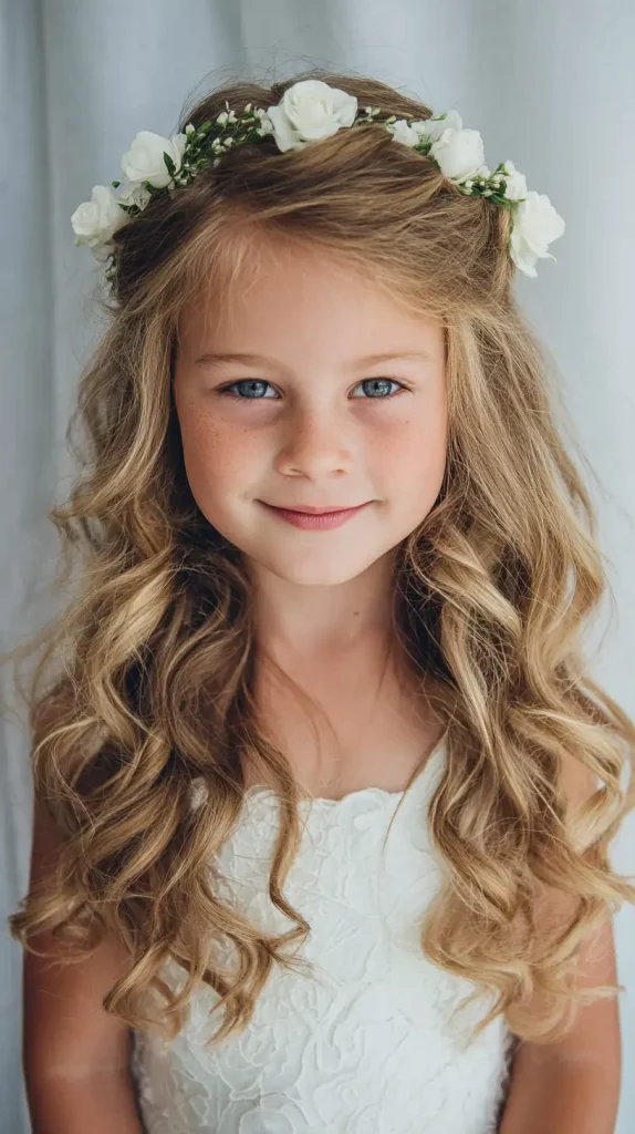  Loose Waves with Floral Accents