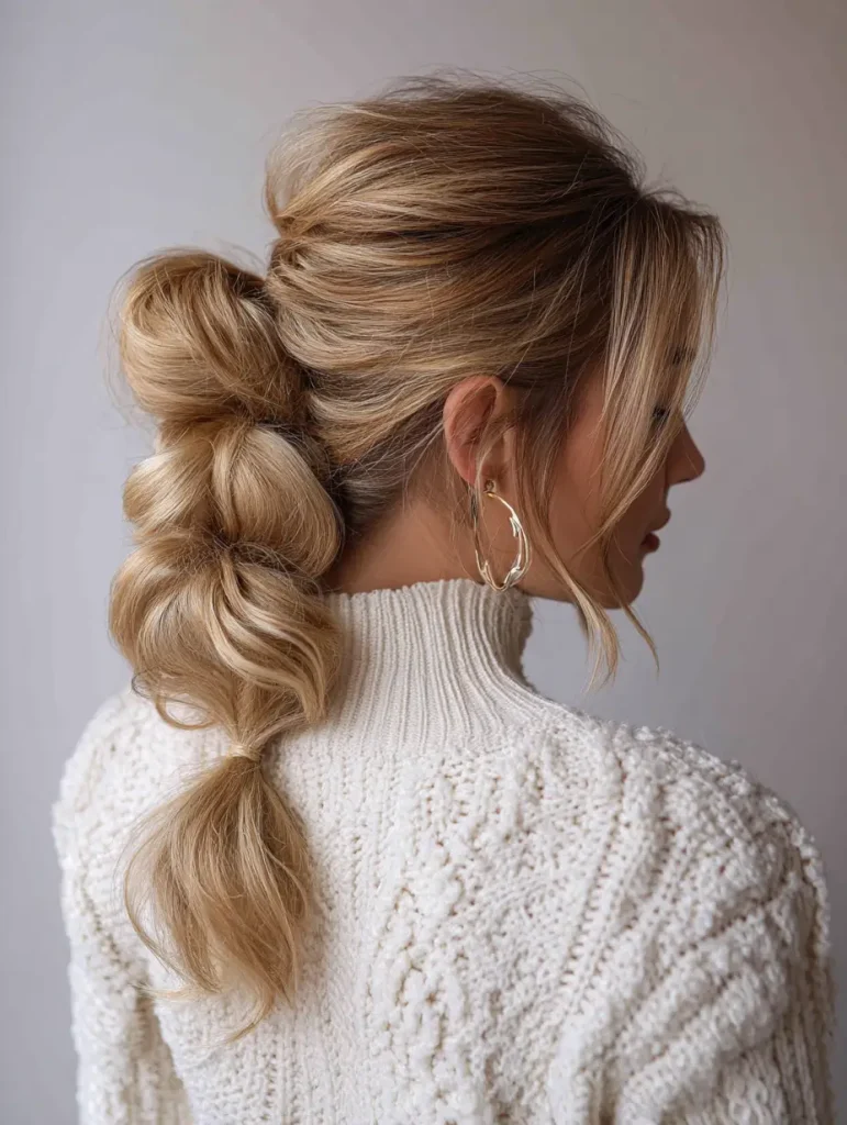 Low Bubble Ponytail