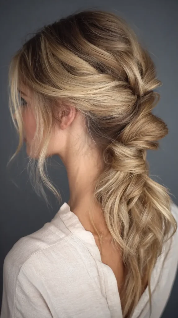  Low Ponytail With a Twist