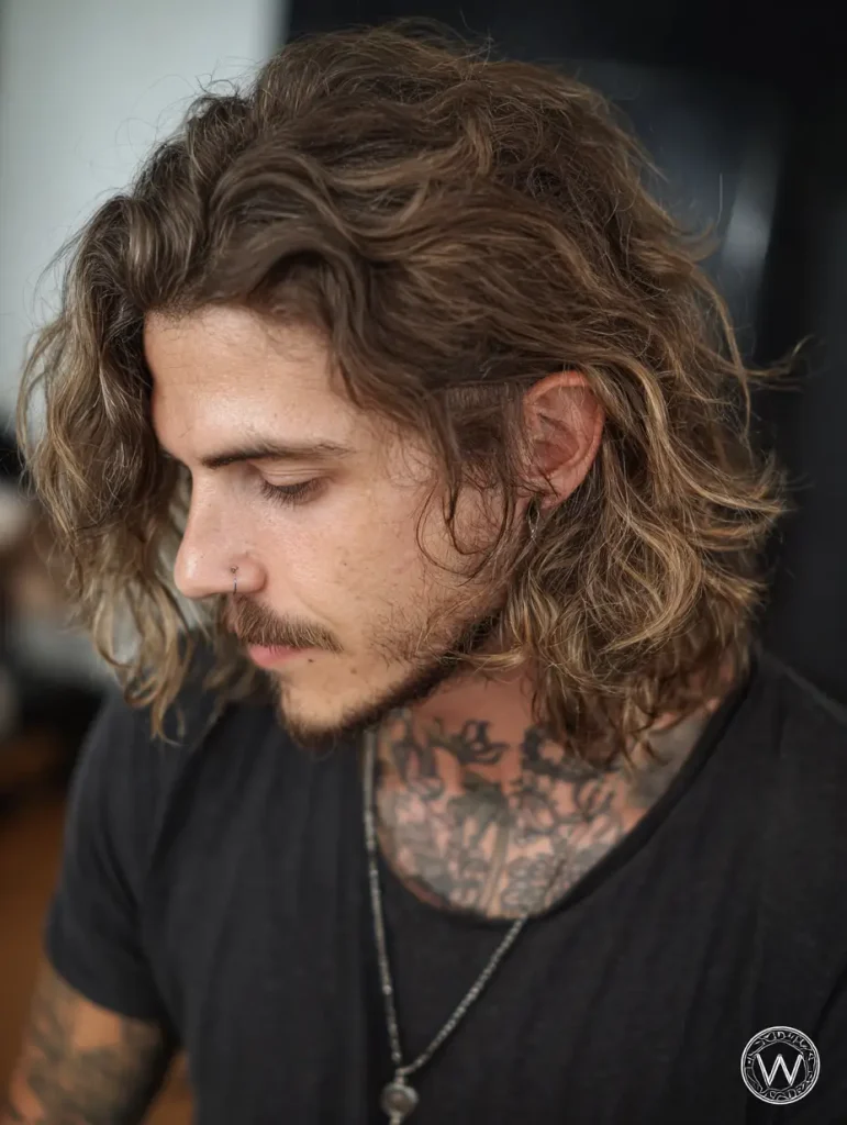 Medium Wolf Cut with Waves