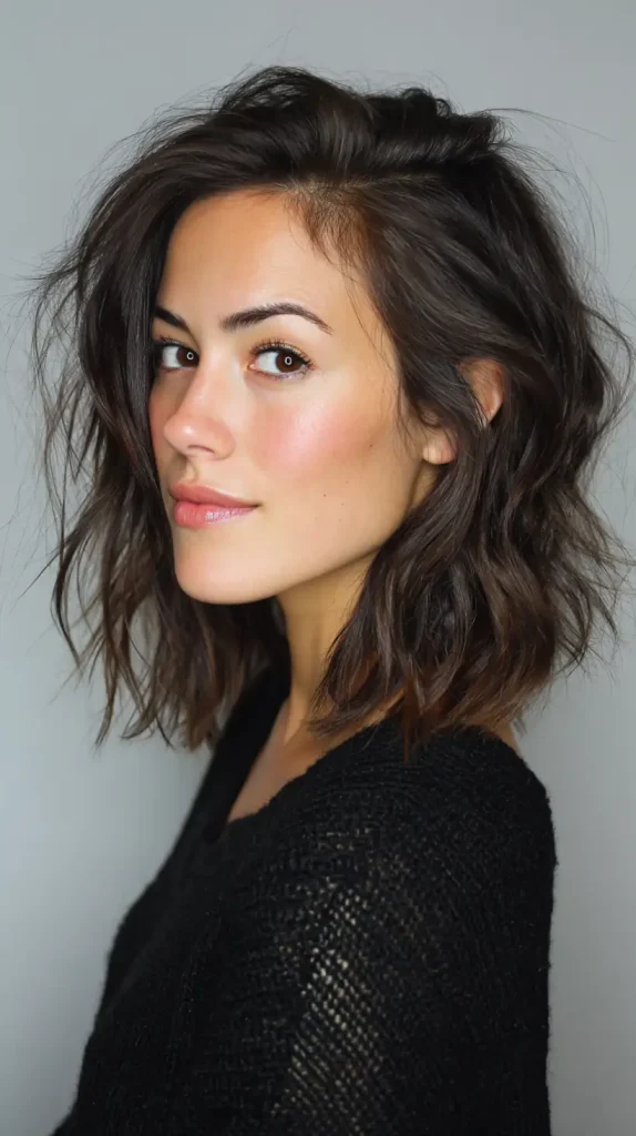 Messy Side Part Lob
