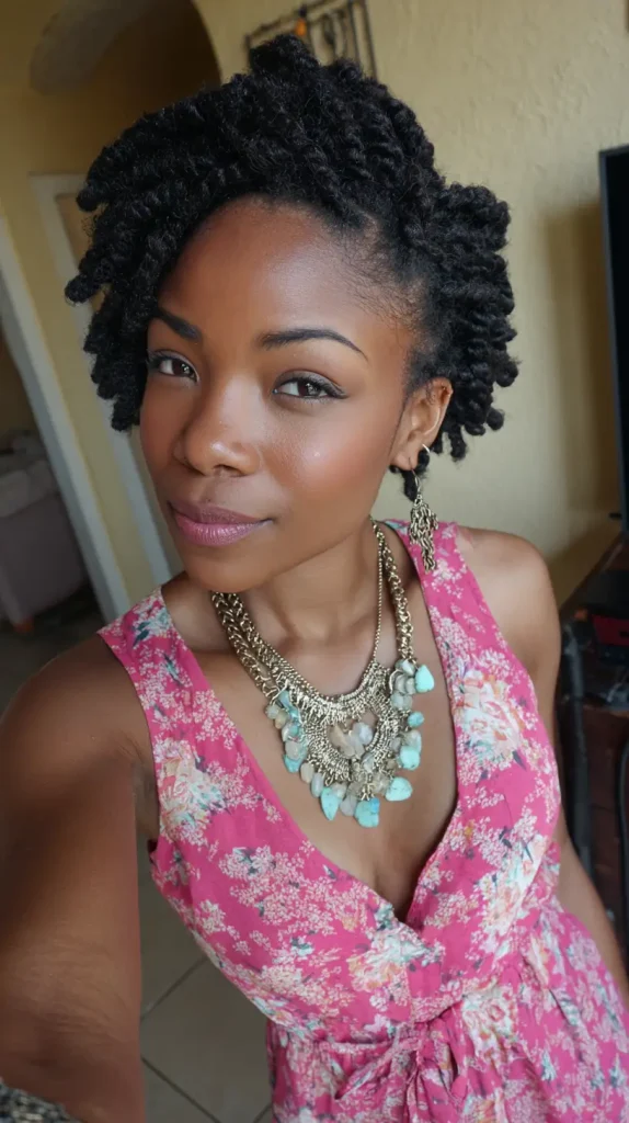 Mini Twists on Natural Hair