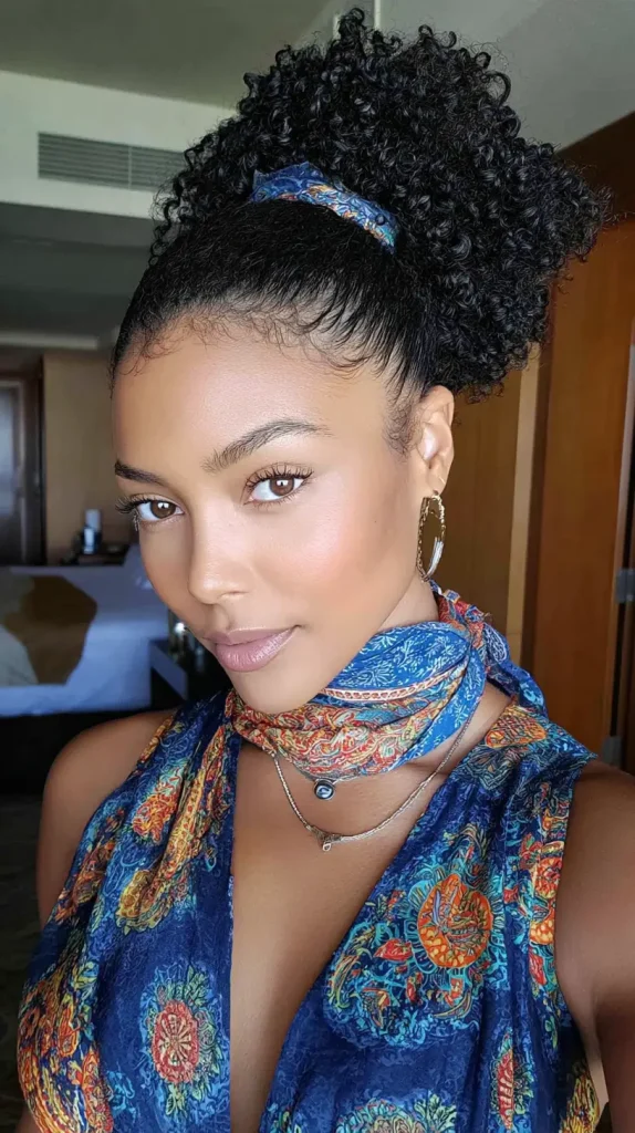 Natural Low Puff Ponytail