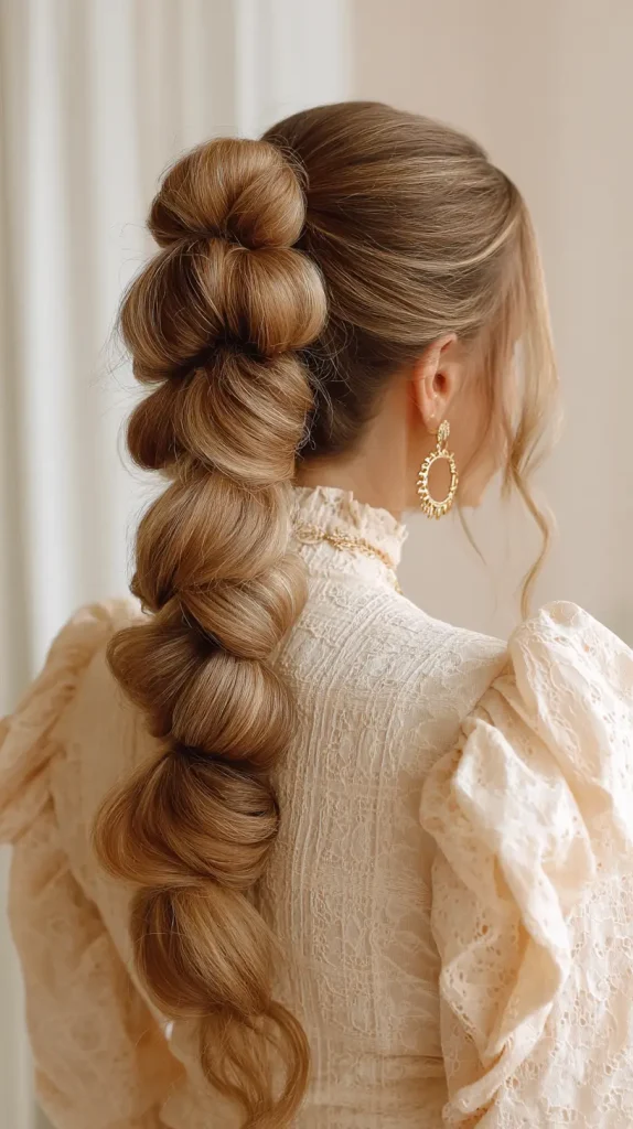 Natural Textured Bubble Braid