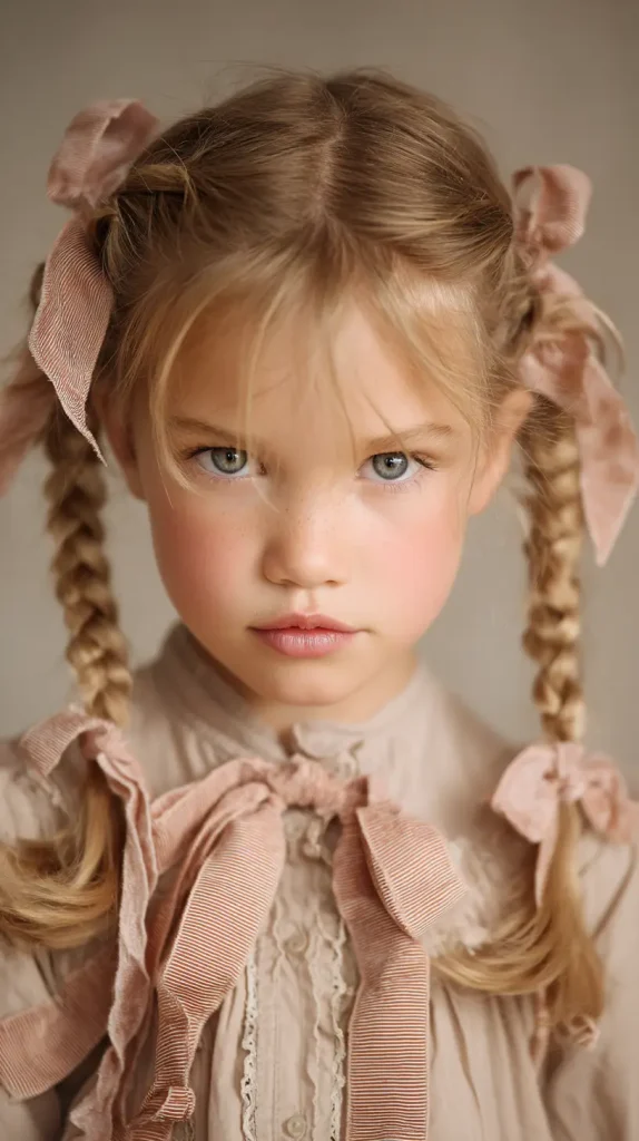 Pigtails with Ribbons