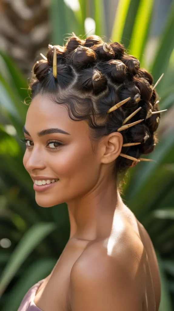 Pineapple updo
