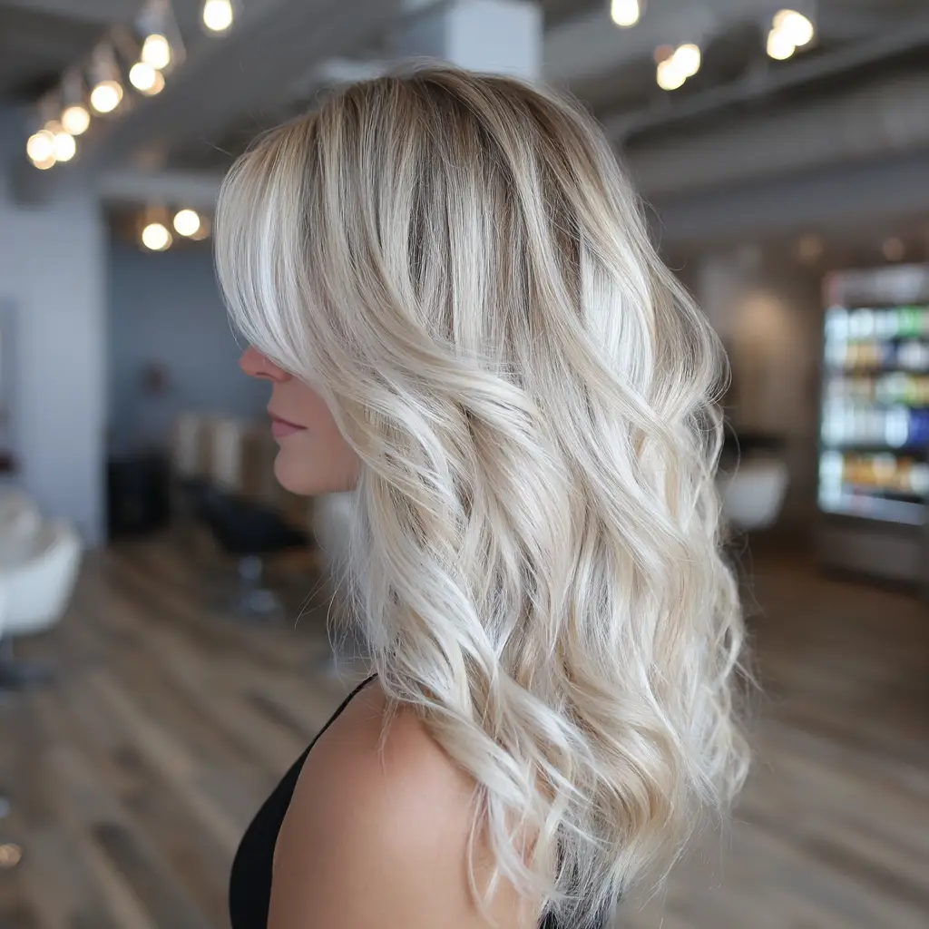Platinum Balayage Wolf Cut