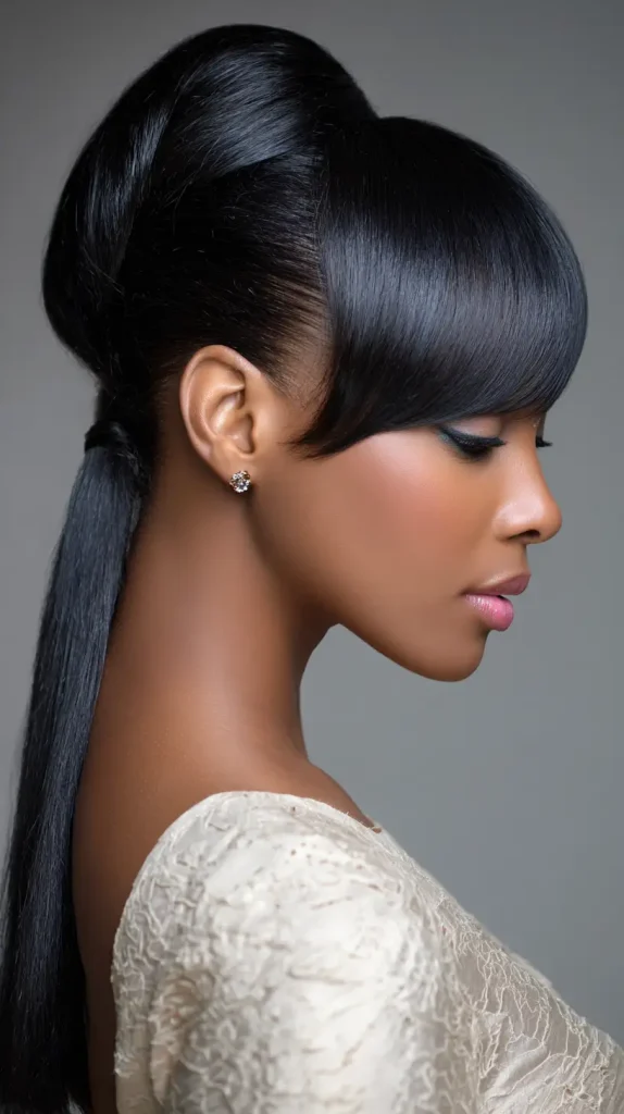 Ponytail with Swoop Bang