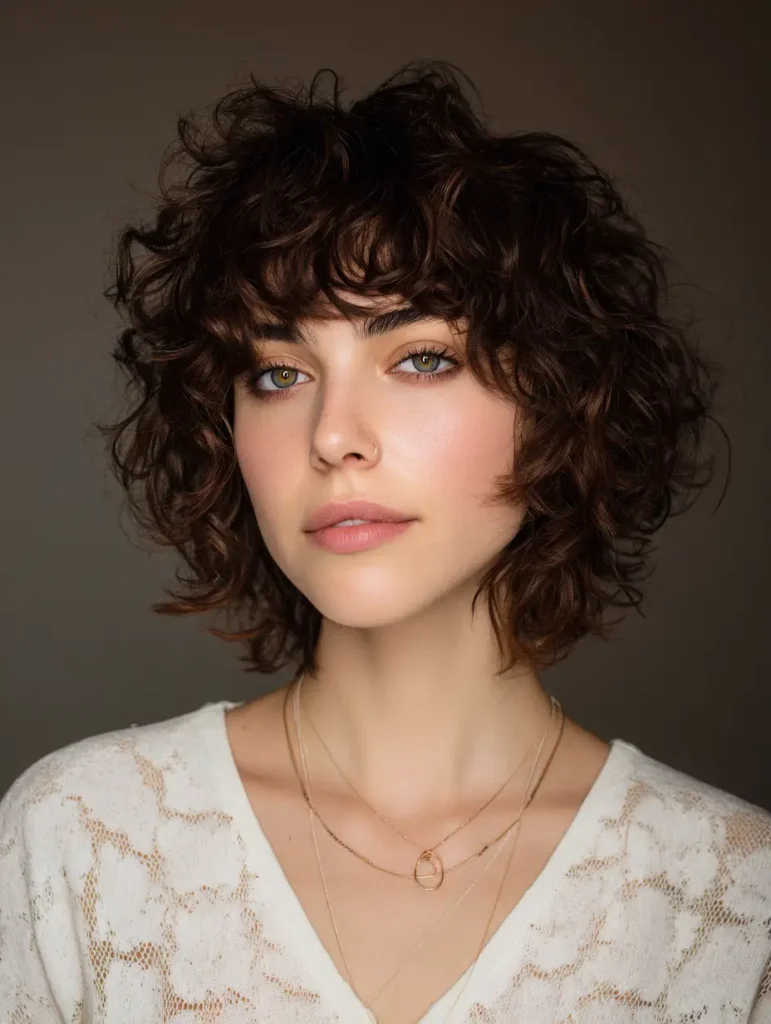 Shaggy Bob for Curly Hair