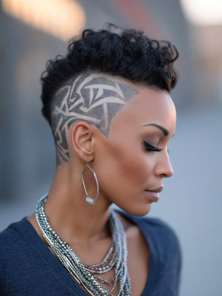 Shaved Design Pixie