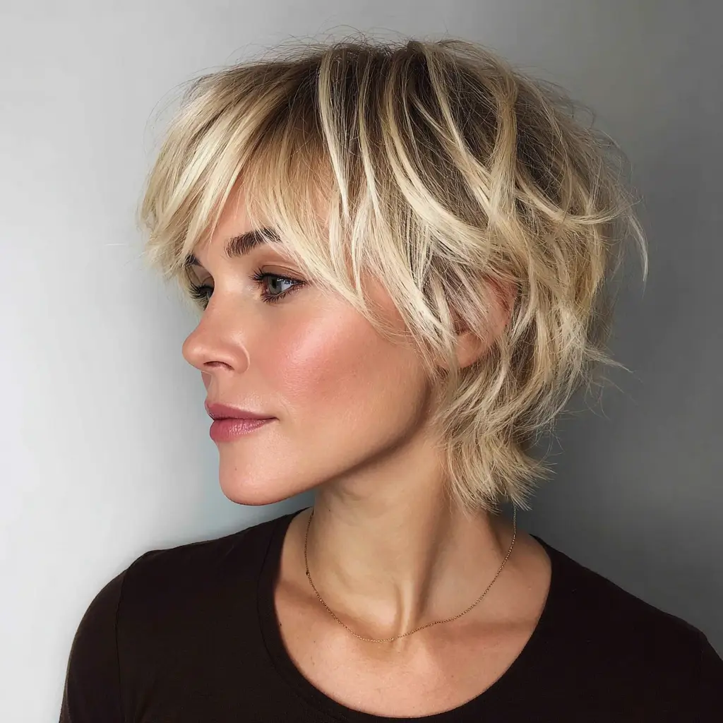 Short Shaggy Cut