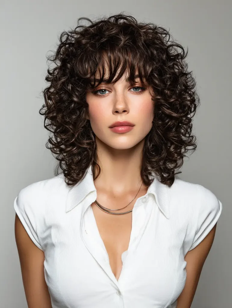 Shoulder-Length Curly Shag