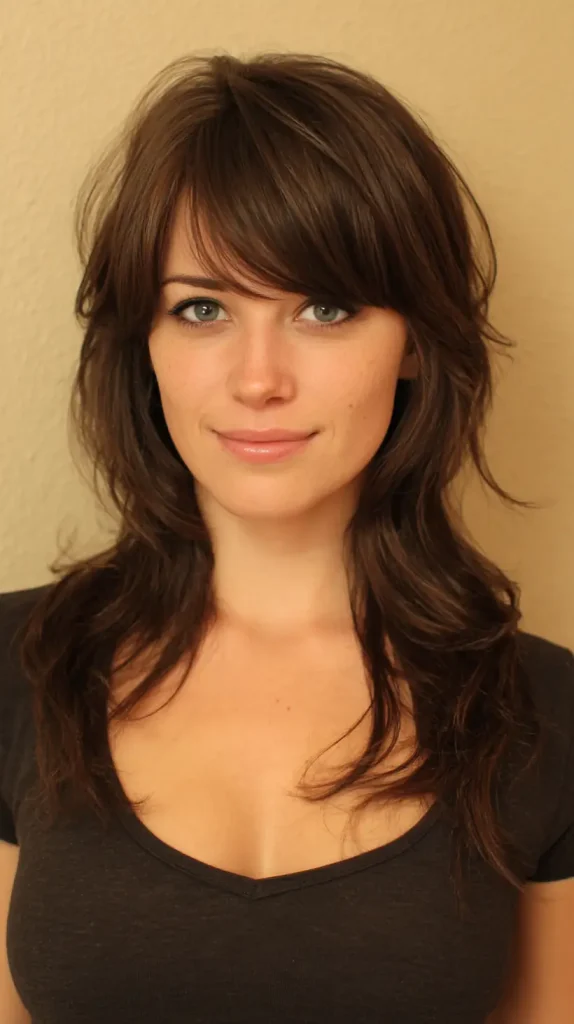 Side Bangs on a Shag Cut