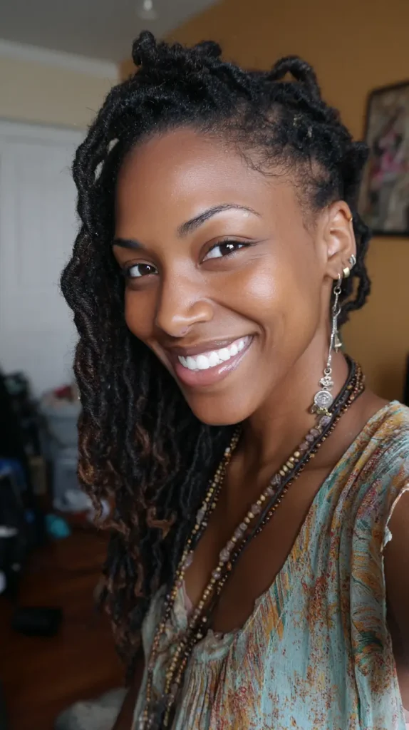 Side-Parted Starter Locs
