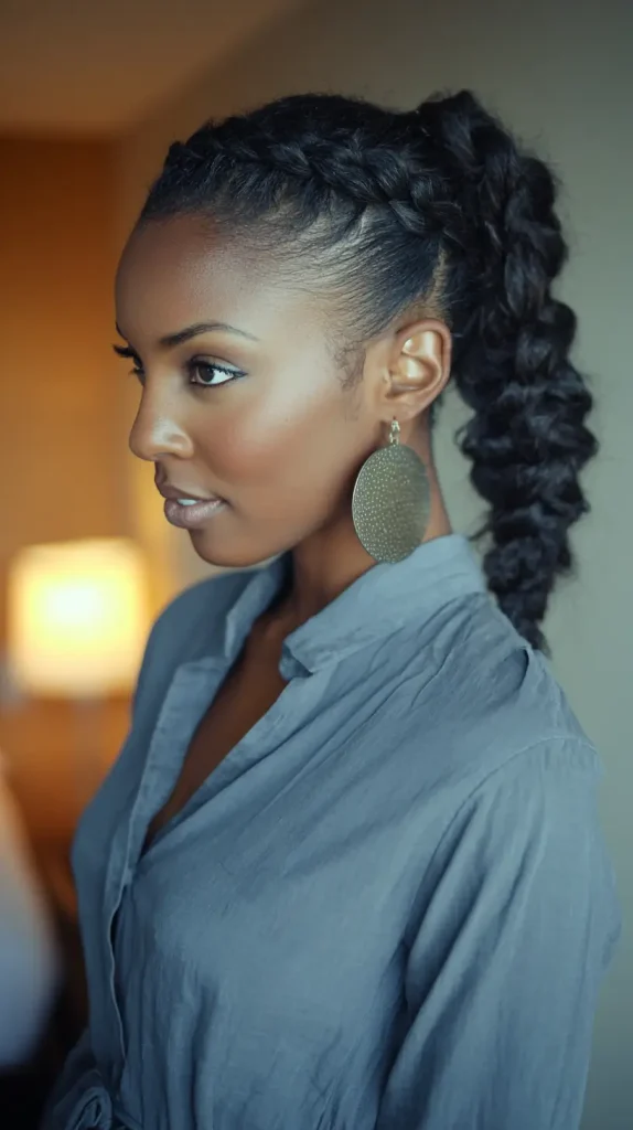 Side Ponytail with Braids