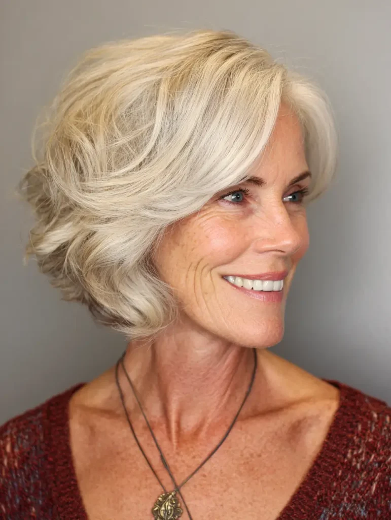 Side-Swept Bangs with Medium Hair