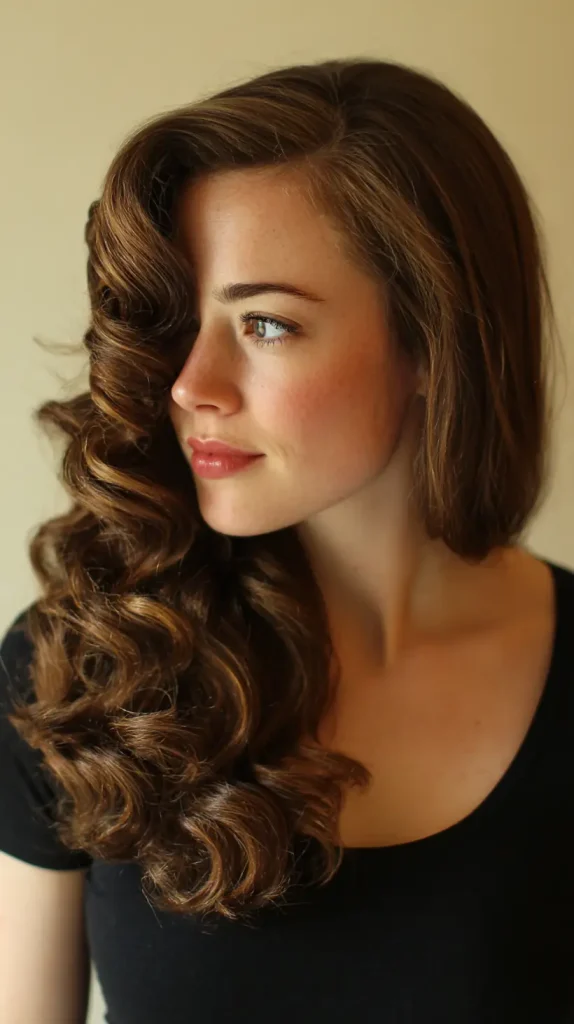 Side Swept Curls