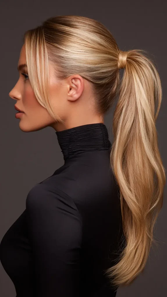 Sleek Ponytail with Baby Hair Styling