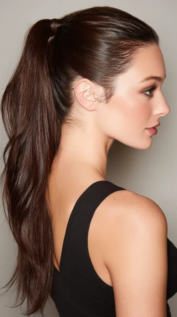  Sleek Ponytail with Hair Extensions