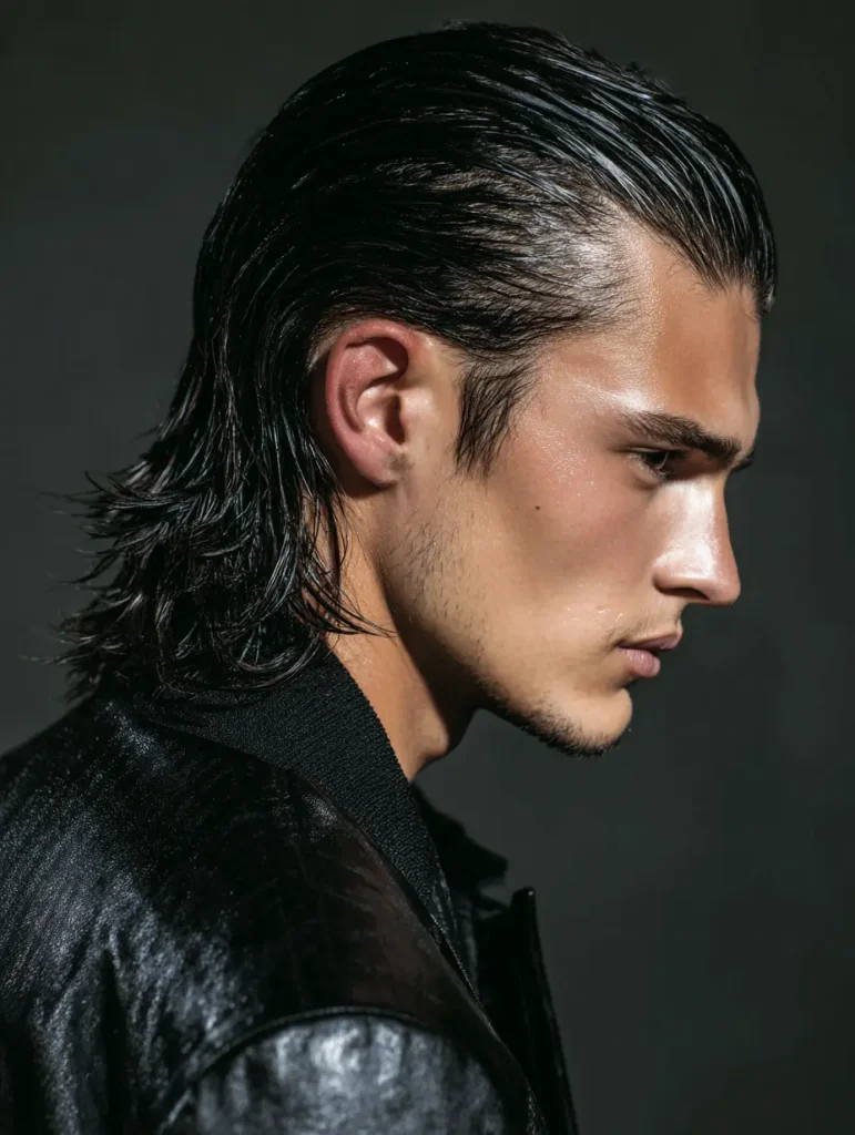 Slicked-Back Hair