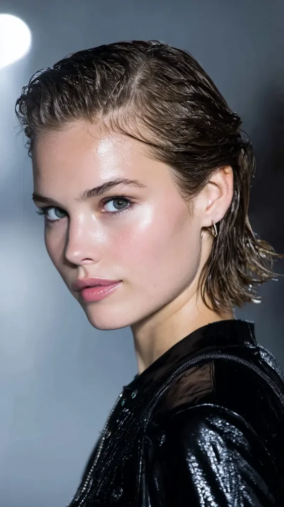 Slicked-Back Wet Look