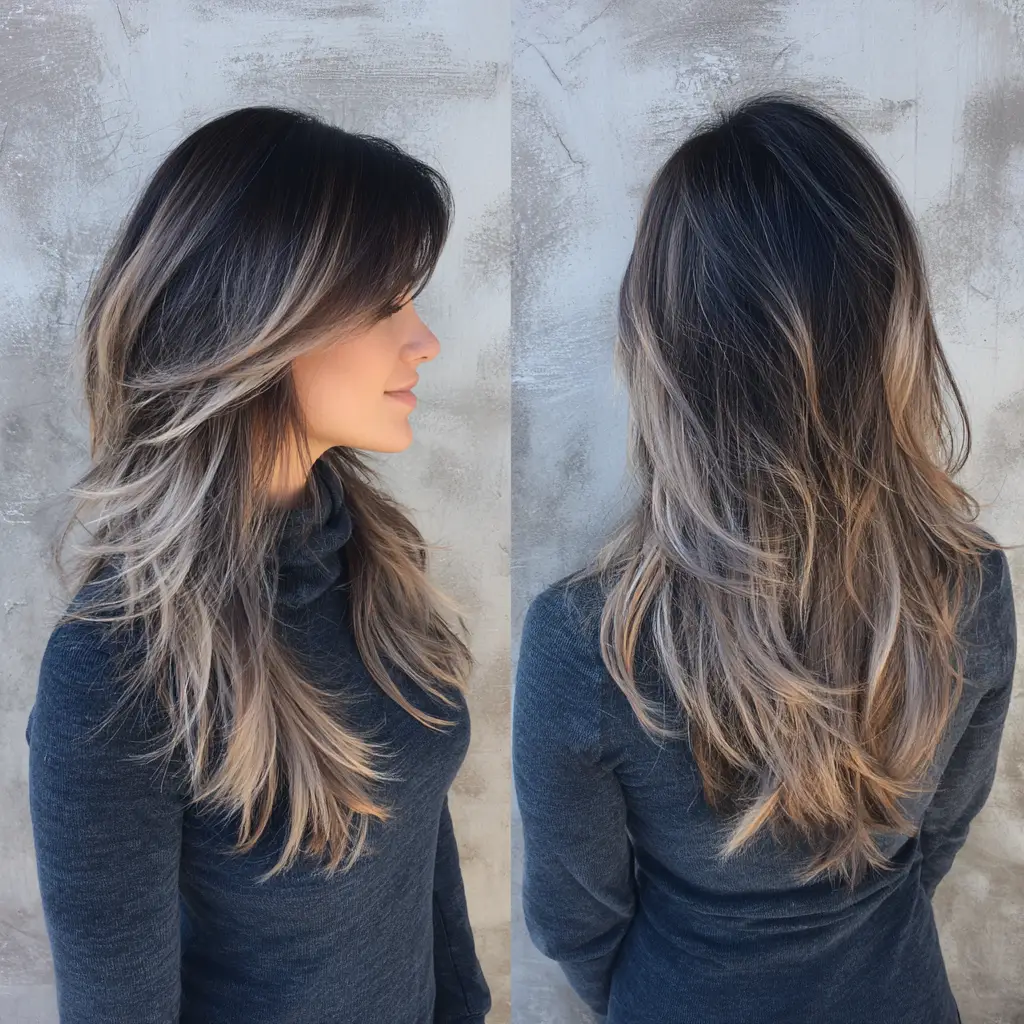 Smokey Balayage Wolf Cut
