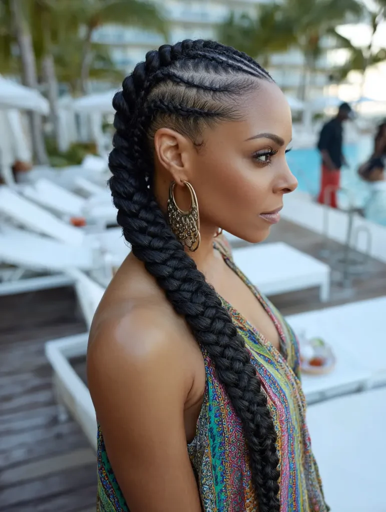 Straight Back Goddess Cornrows