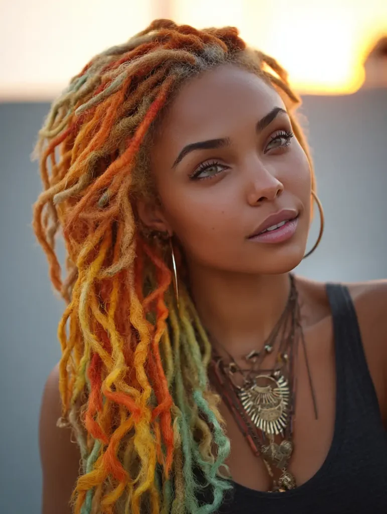 Sunset-Colored Locs