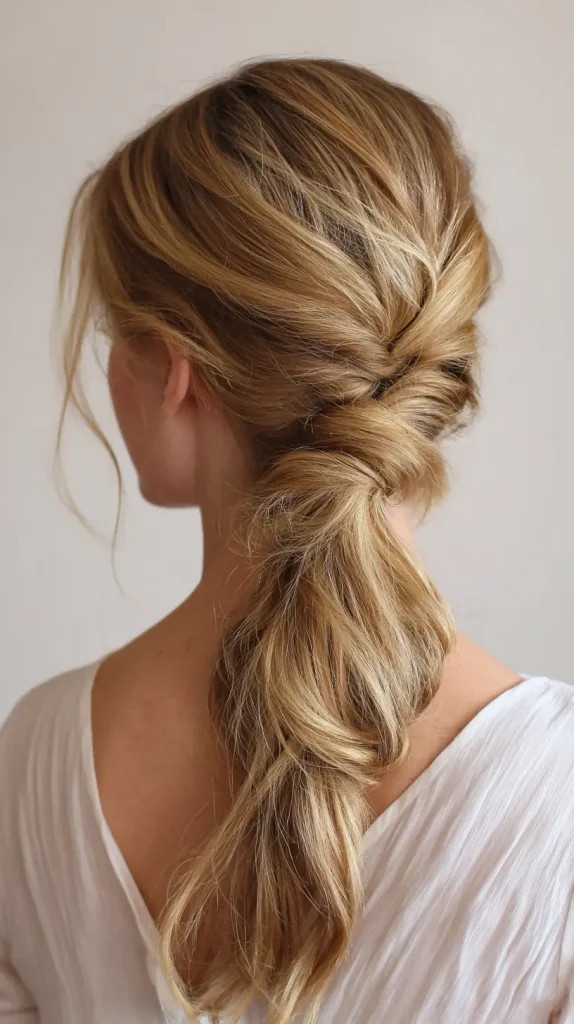 Twisted Low Ponytail