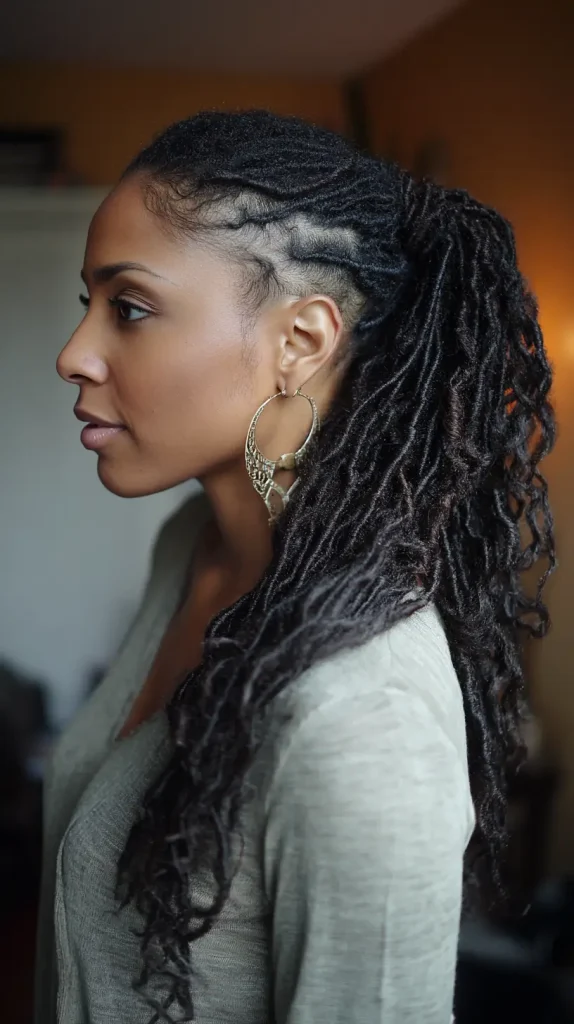 Two Strand Locs into Ponytail