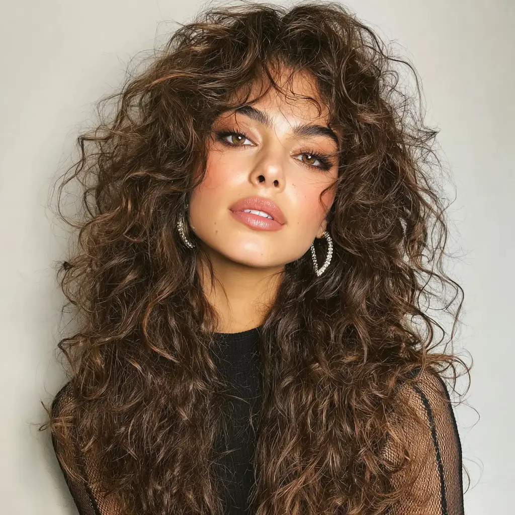 Voluminous face-framing layers