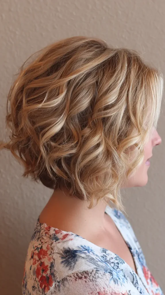 Wavy Inverted Bob with Light Layers